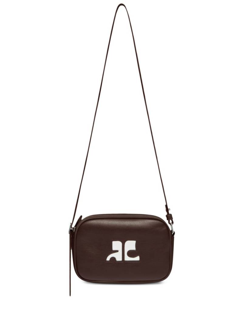 Courrèges Reedition leather shoulder bag - Brown von Courrèges