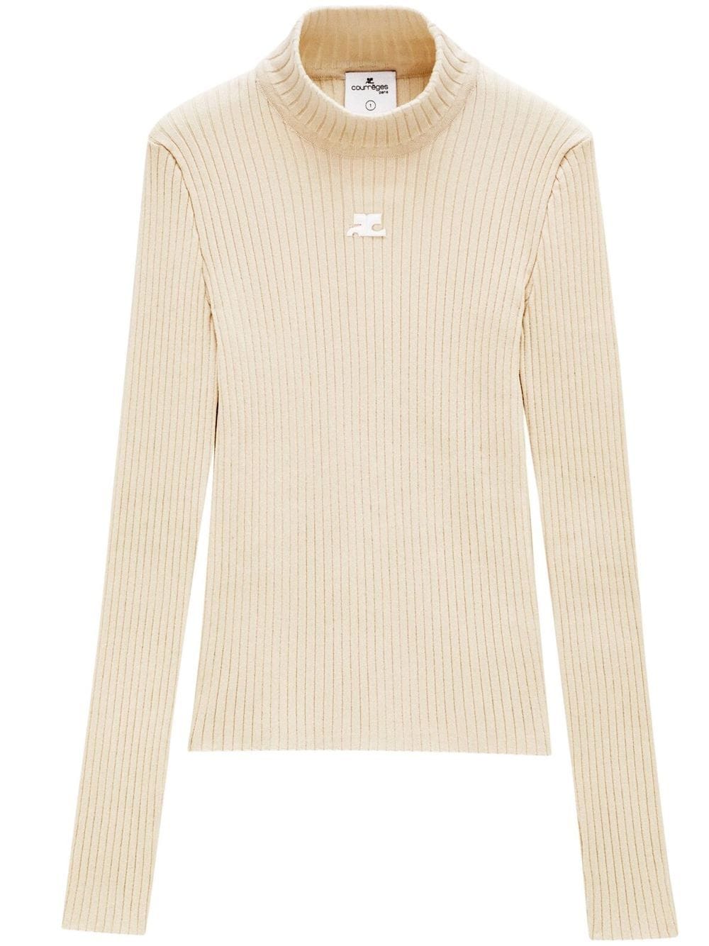 Courrèges Reedition mock-neck jumper - Neutrals von Courrèges