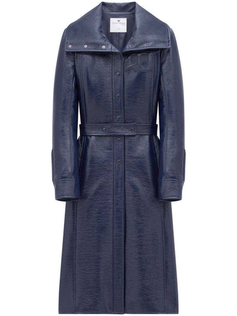 Courrèges Reedition single-breasted coat - Blue von Courrèges