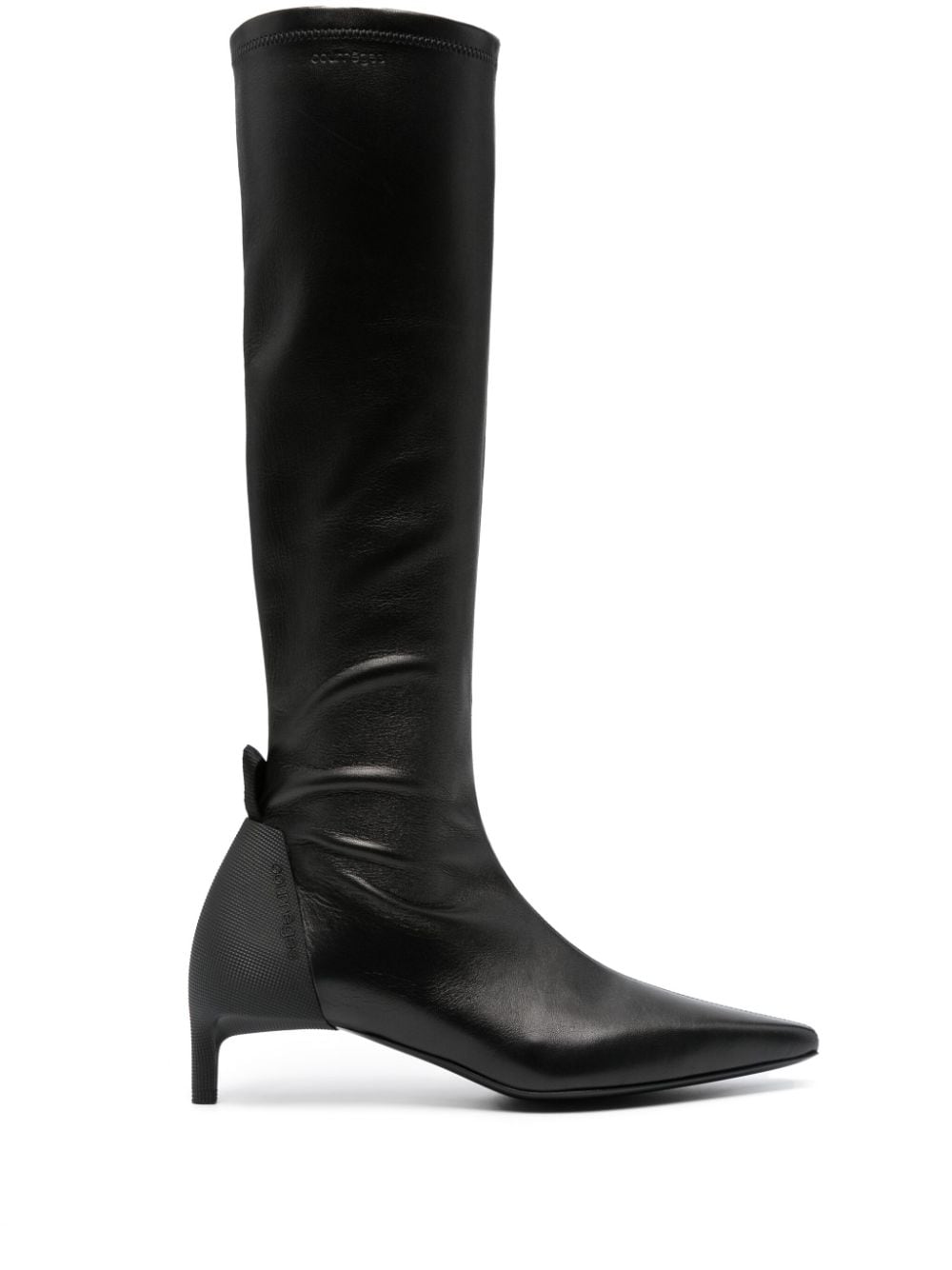 Courrèges Scuba Stretch 60mm leather boots - Black von Courrèges