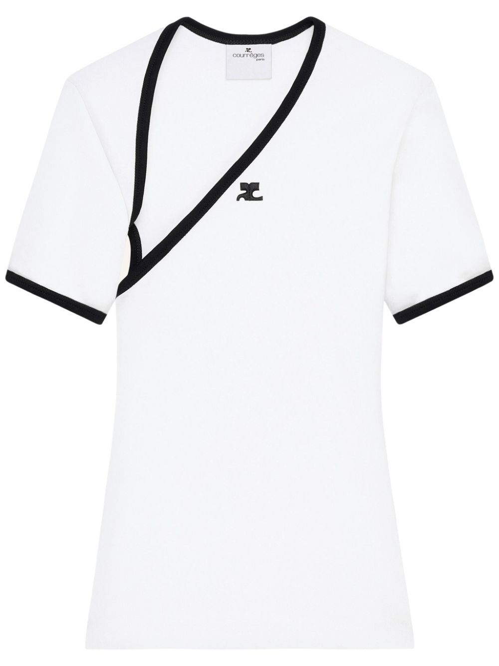 Courrèges Slash Contrast T-shirt - White von Courrèges