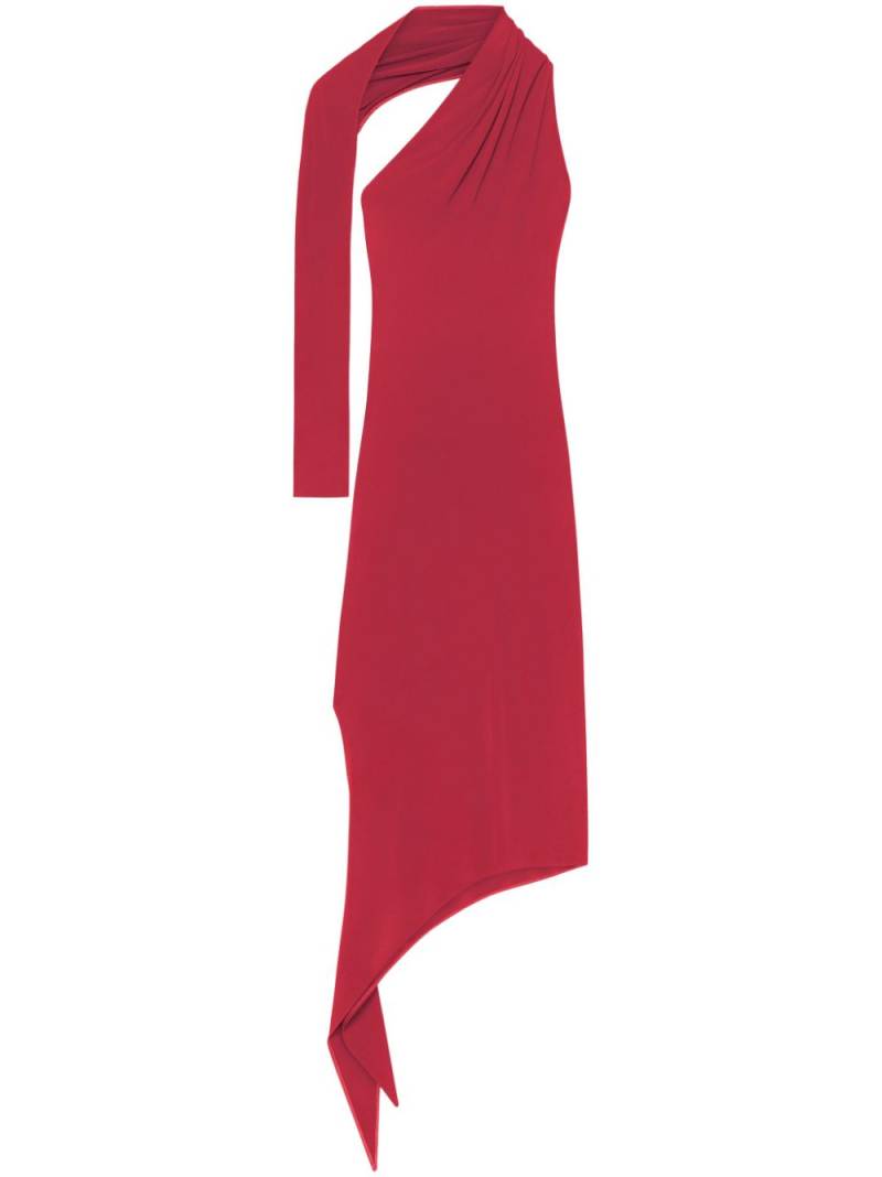 Courrèges Slash crepe maxi dress - Red von Courrèges