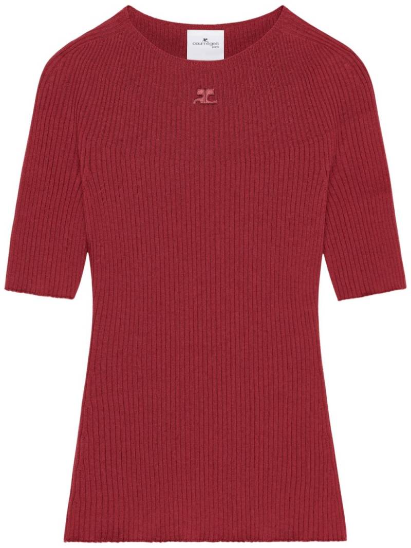 Courrèges Solar knitted top - Red von Courrèges