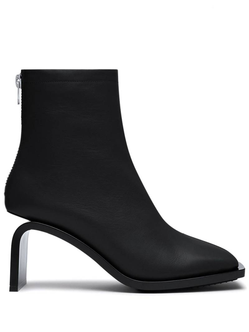 Courrèges Stream leather ankle boots - Black von Courrèges