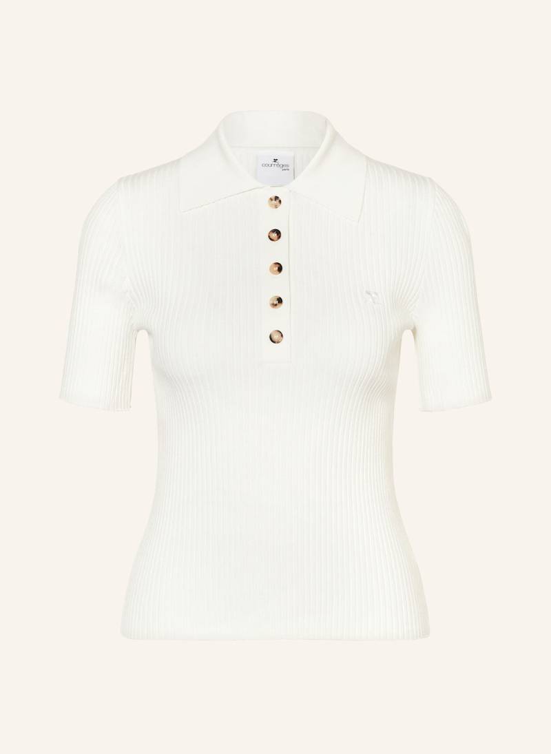 Courrèges Strick-Poloshirt weiss von Courrèges