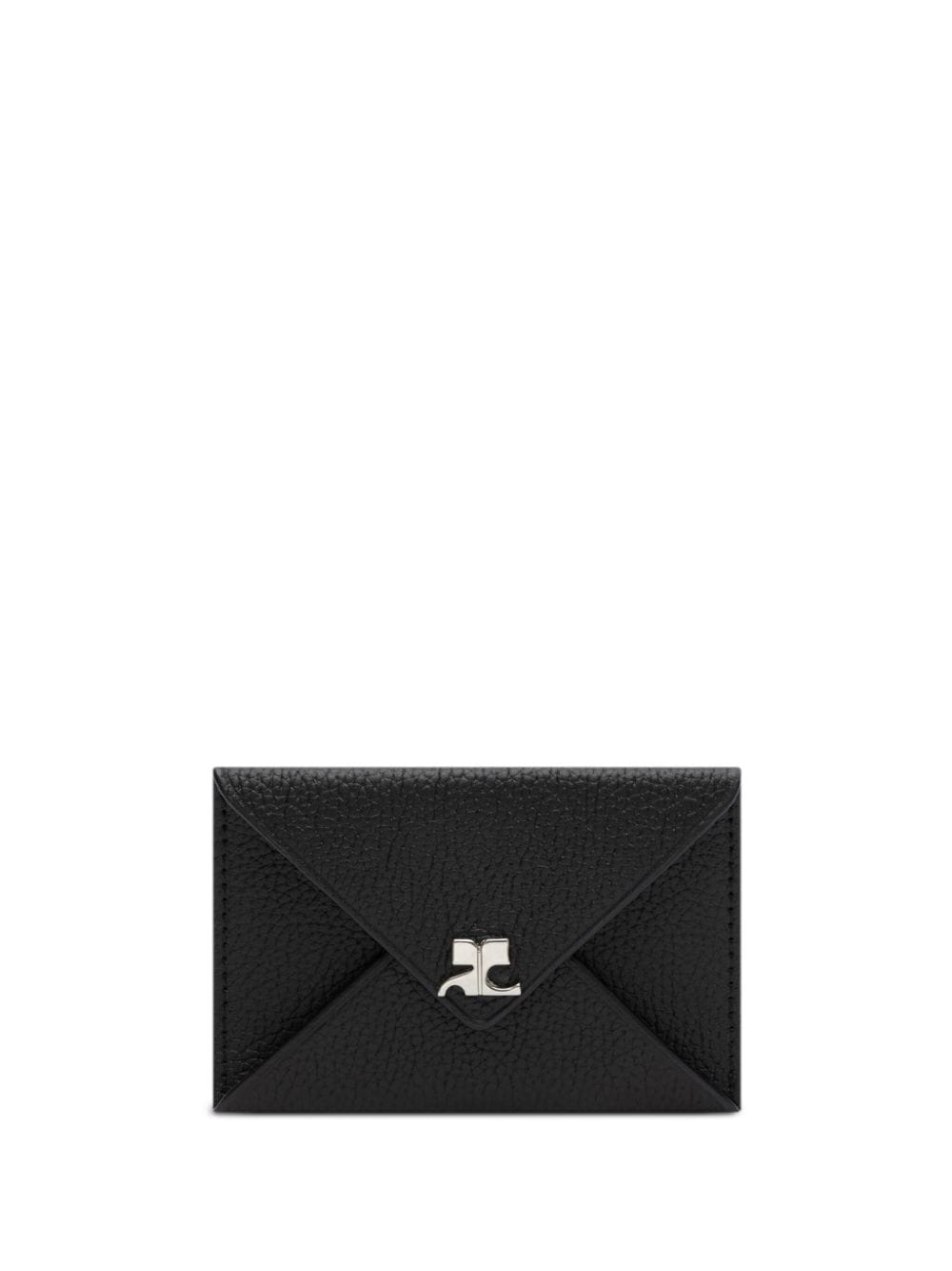 Courrèges Tejus envelope-design leather card holder - Black von Courrèges