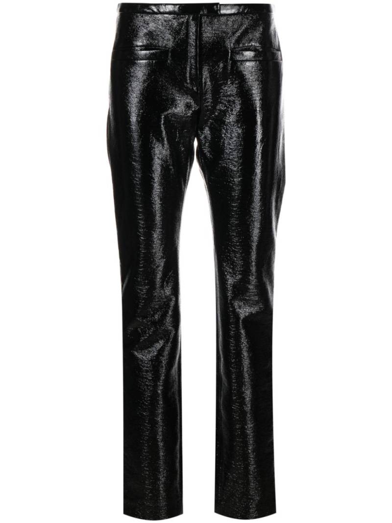 Courrèges Tube vinyl trousers - Black von Courrèges