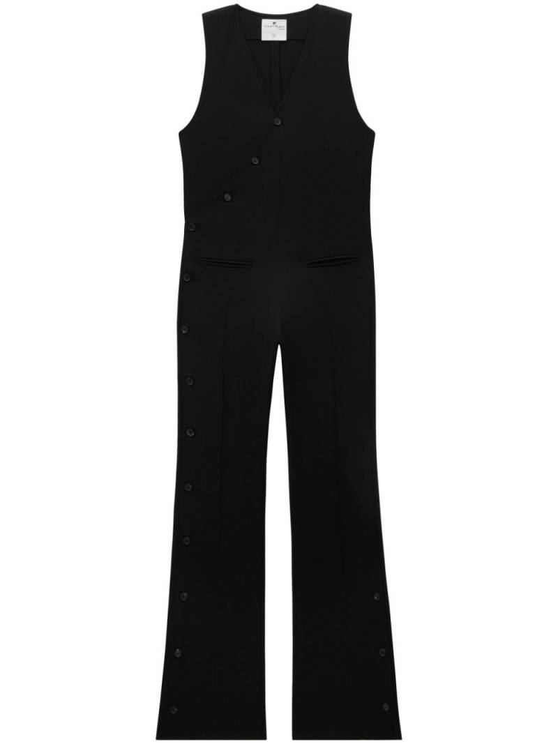 Courrèges V-neck tailored jumpsuit - Black von Courrèges