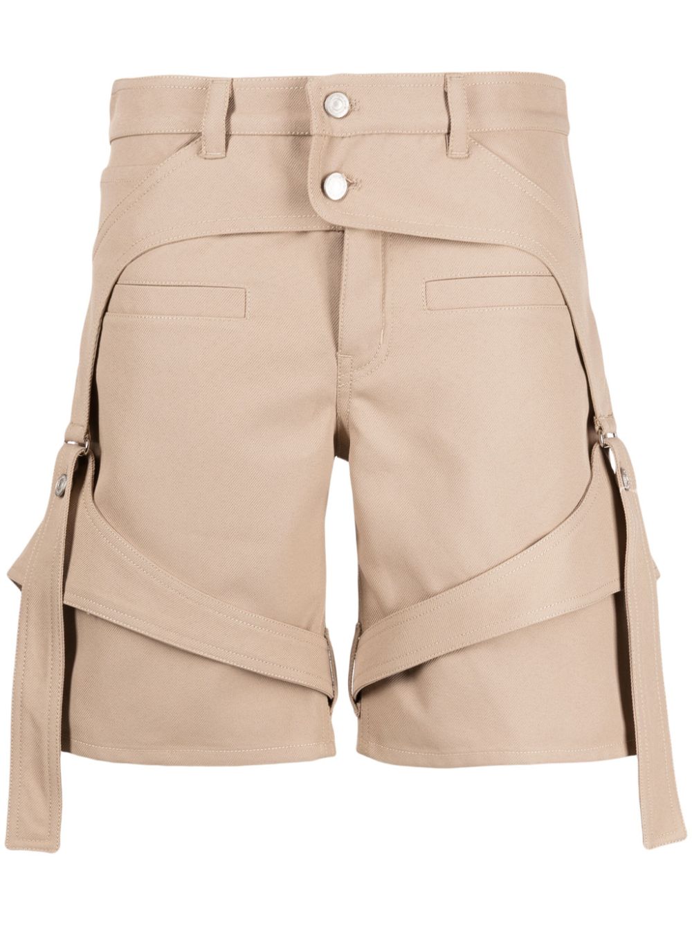 Courrèges above-knee utility shorts - Brown von Courrèges