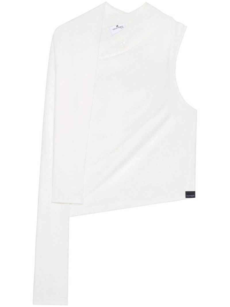 Courrèges asymmetric off-shoulder sweatshirt - White von Courrèges