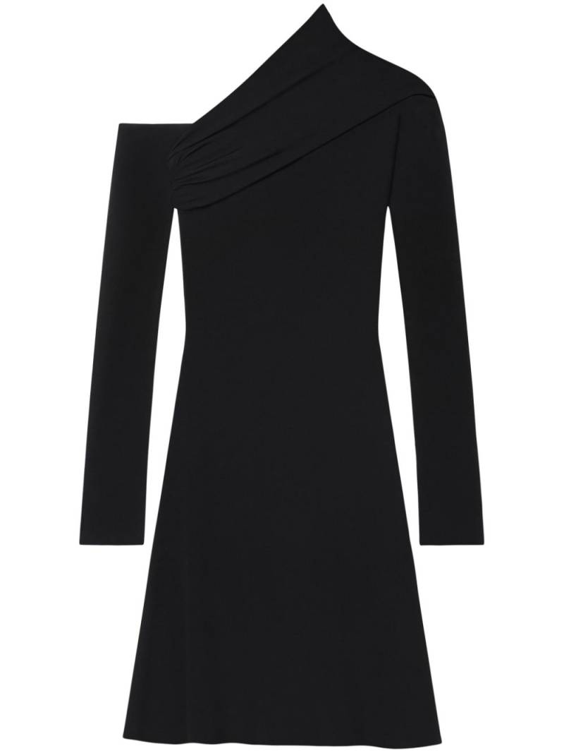 Courrèges asymmetric twist crepe mini dress - Black von Courrèges