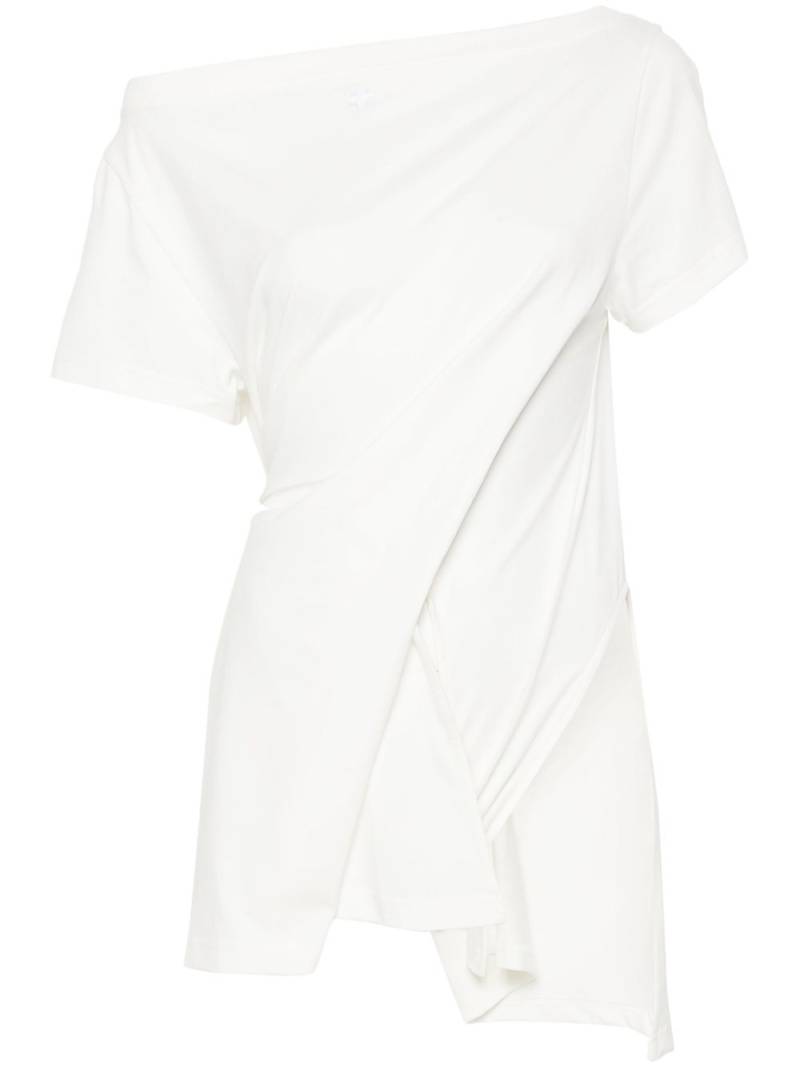 Courrèges boat-neck cotton bodysuit - White von Courrèges