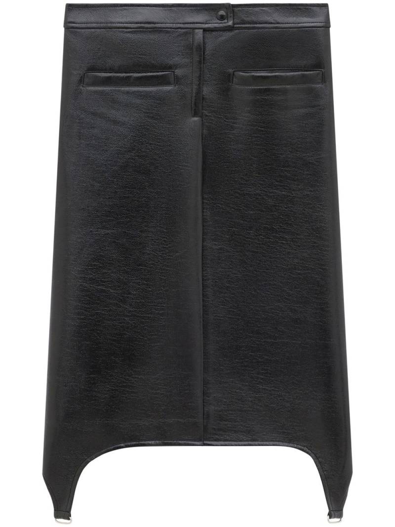 Courrèges bretelles vinyle skirt - Black von Courrèges