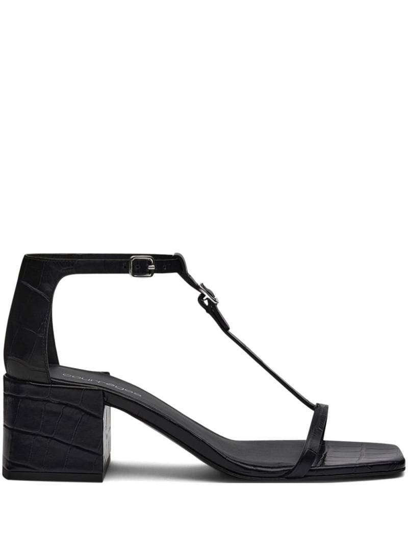 Courrèges buckled leather sandals - Black von Courrèges