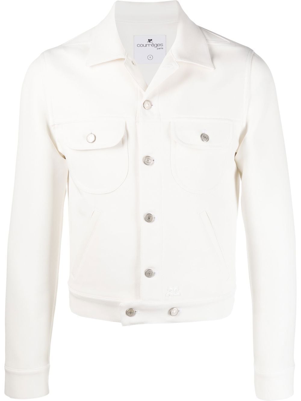 Courrèges button-down denim jacket - White von Courrèges