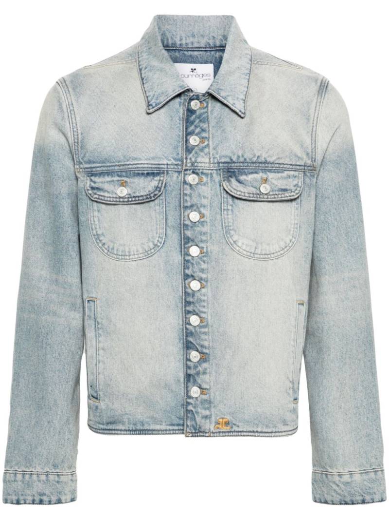 Courrèges button-up denim jacket - Blue von Courrèges