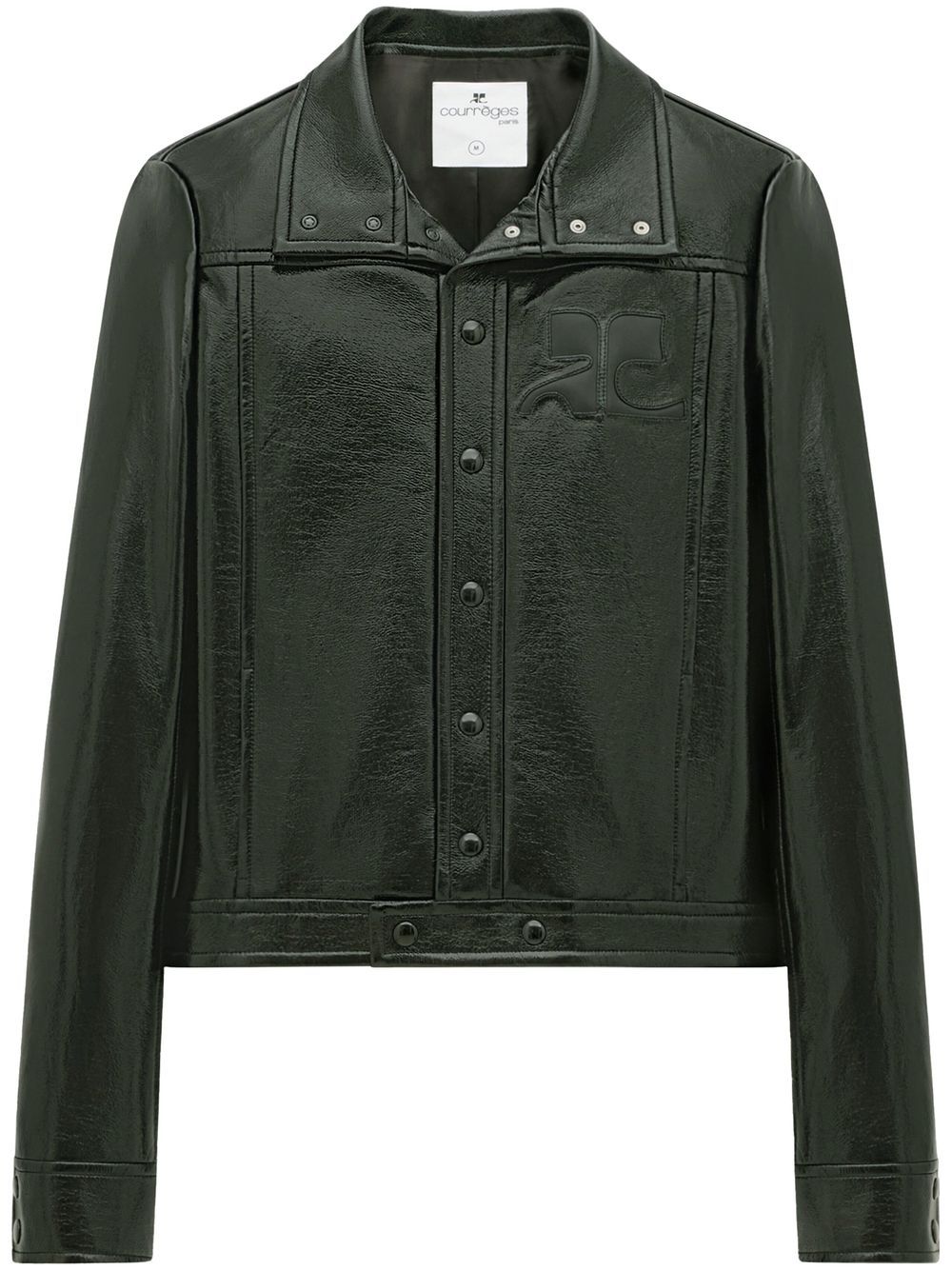 Courrèges button-up faux-leather jacket - Black von Courrèges