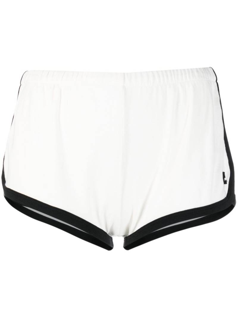 Courrèges contrasting-trim logo shorts - White von Courrèges