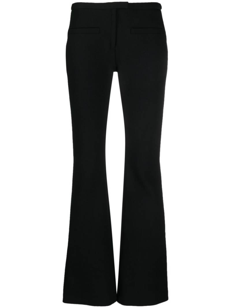 Courrèges crepe flared trousers - Black von Courrèges