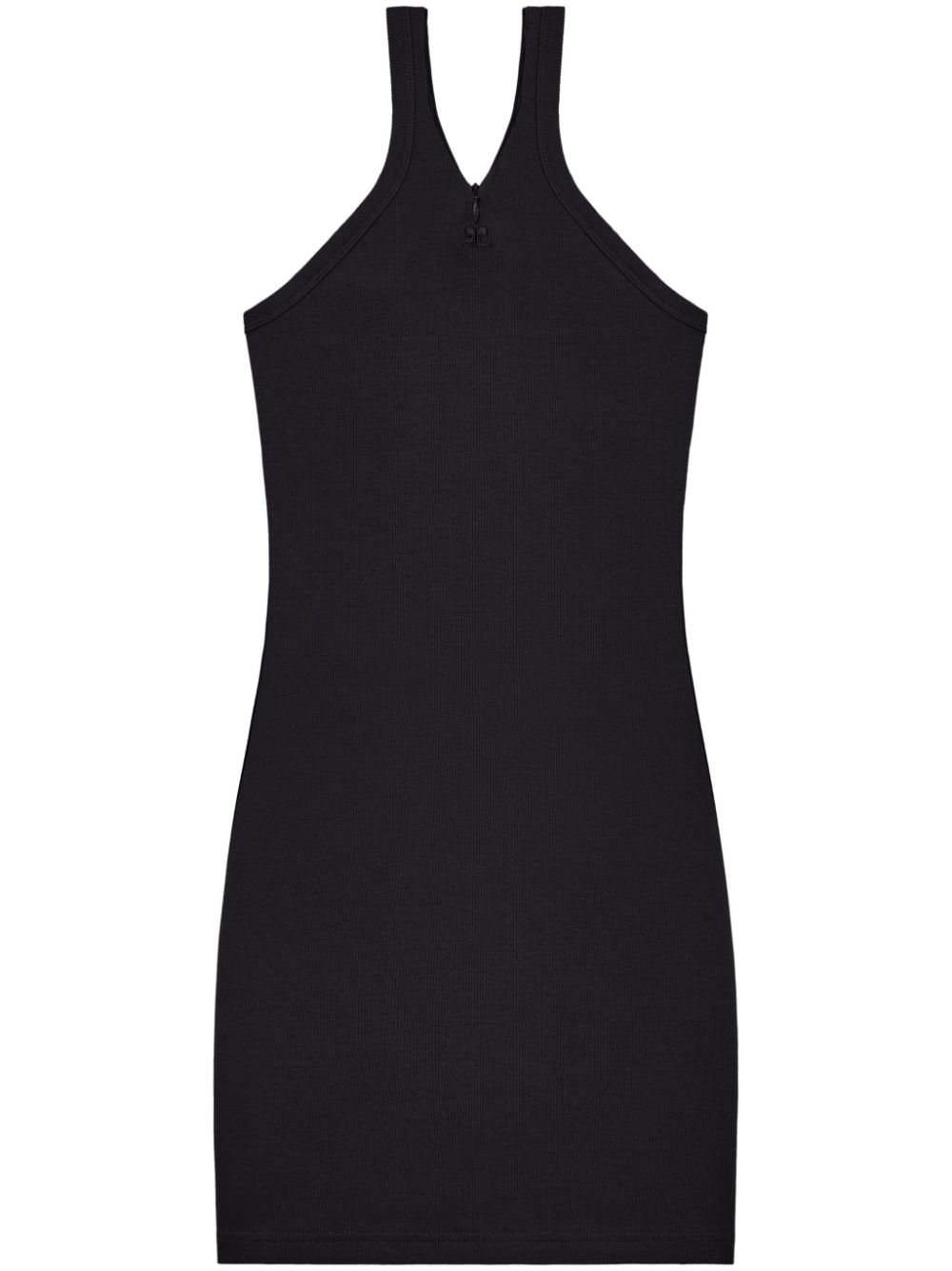 Courrèges criss-cross 90's mini dress - Black von Courrèges