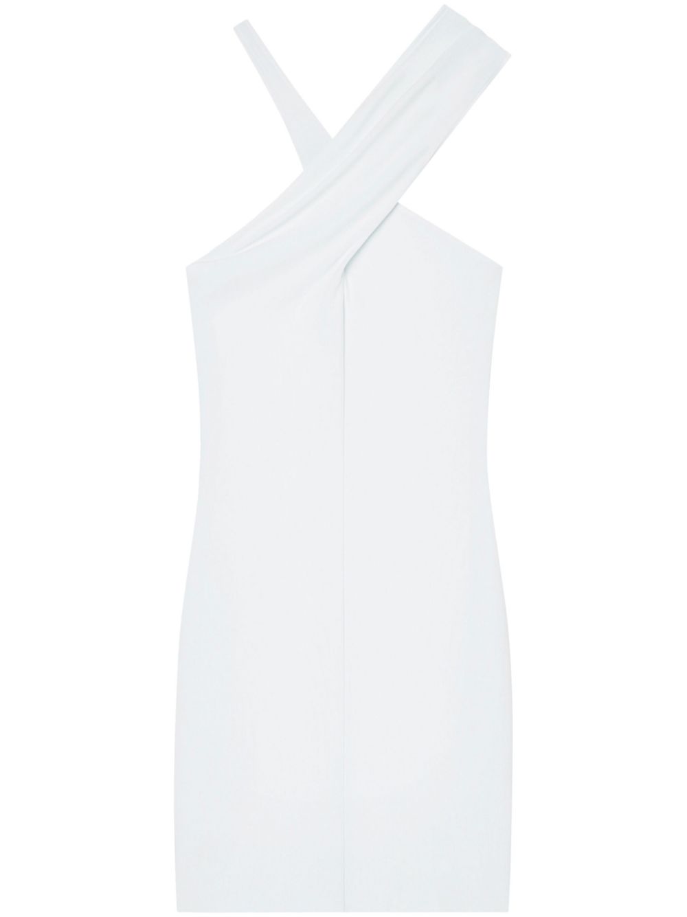 Courrèges criss-cross jersey mini dress - White von Courrèges