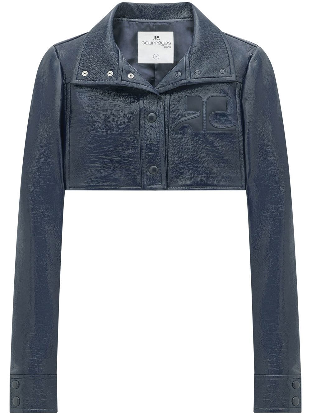 Courrèges cropped cotton jacket - Blue von Courrèges