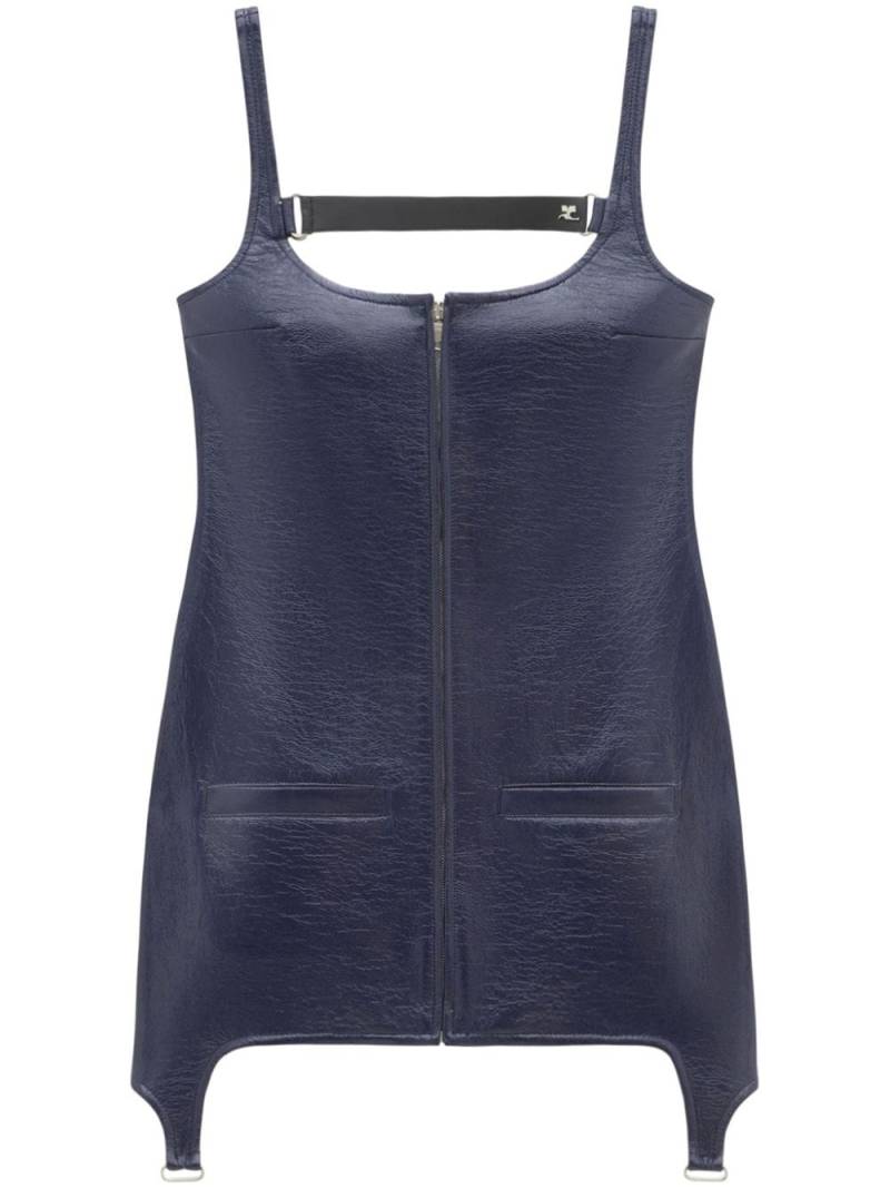 Courrèges cut-out zip-up dress - Blue von Courrèges