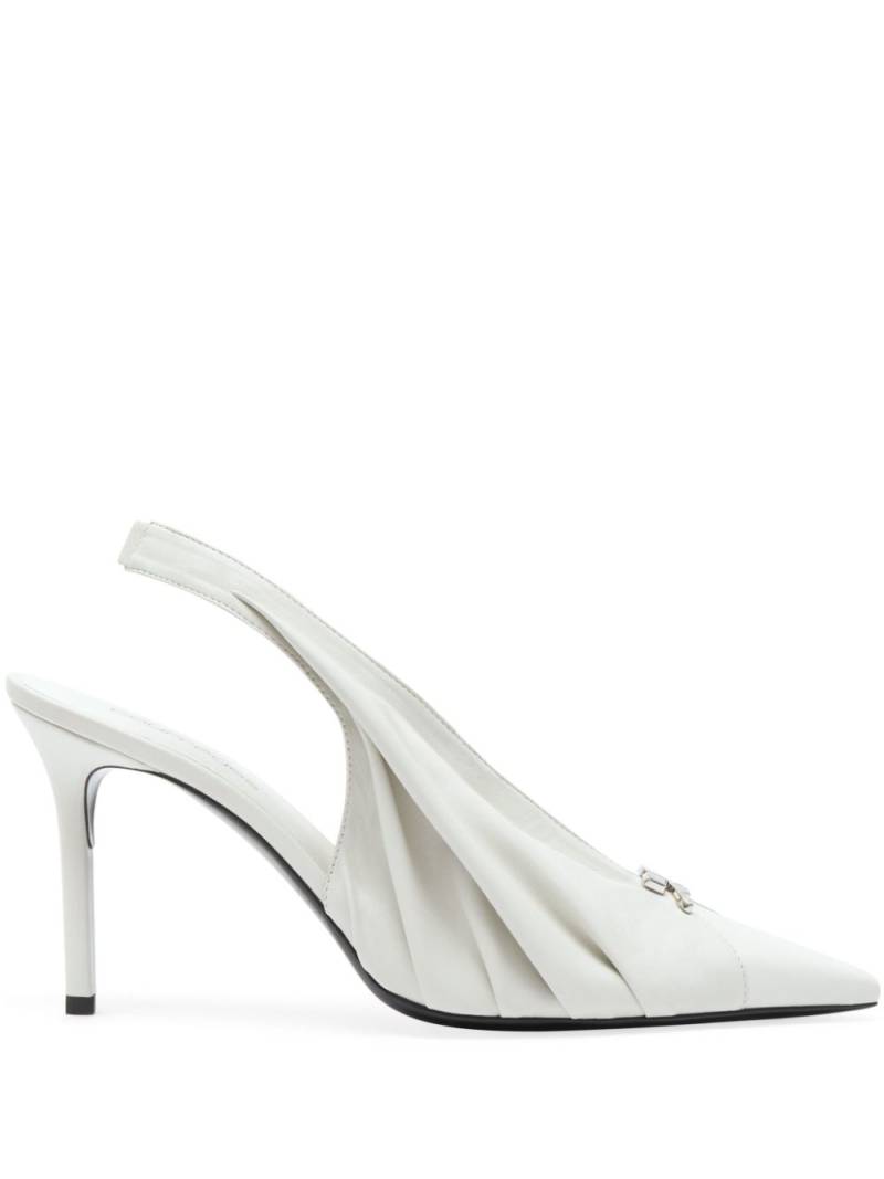 Courrèges draped faux leather slingbacks - White von Courrèges