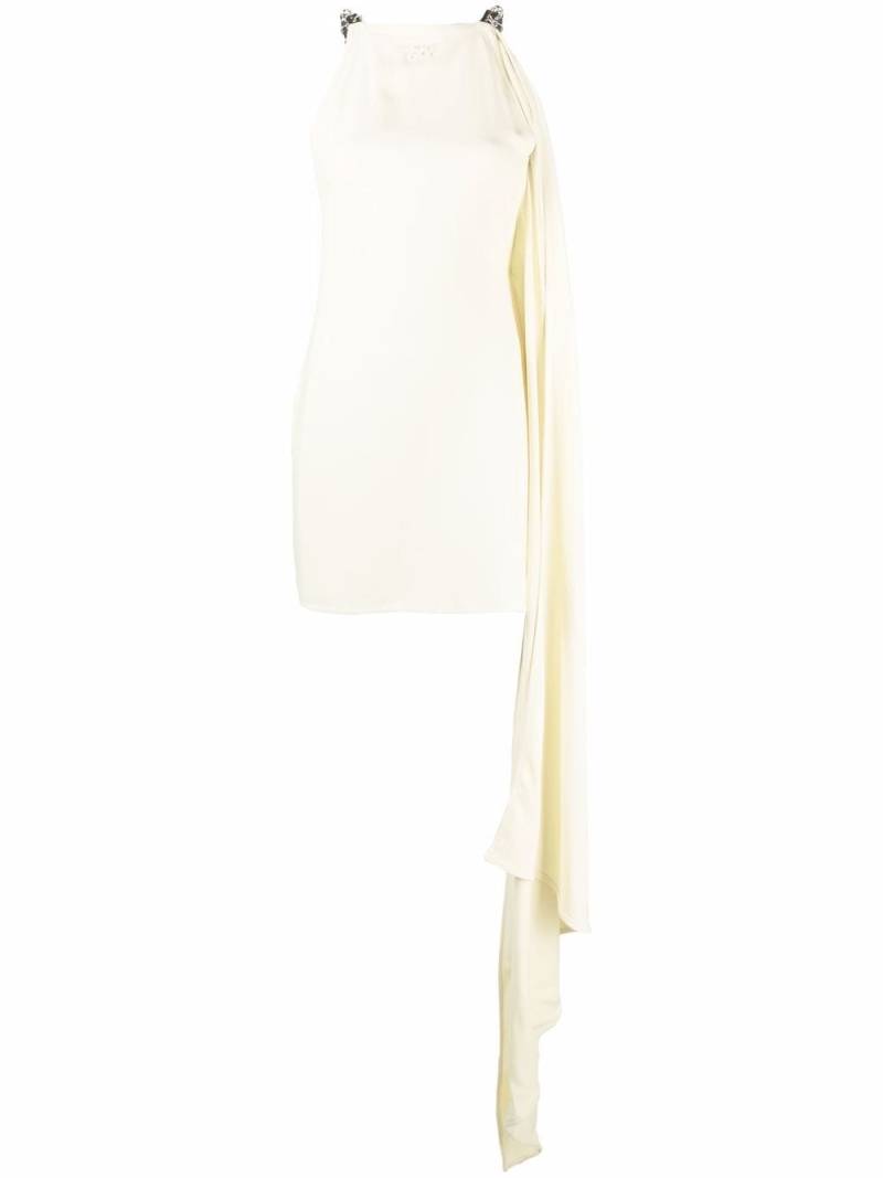 Courrèges draped panel mini dress - Yellow von Courrèges