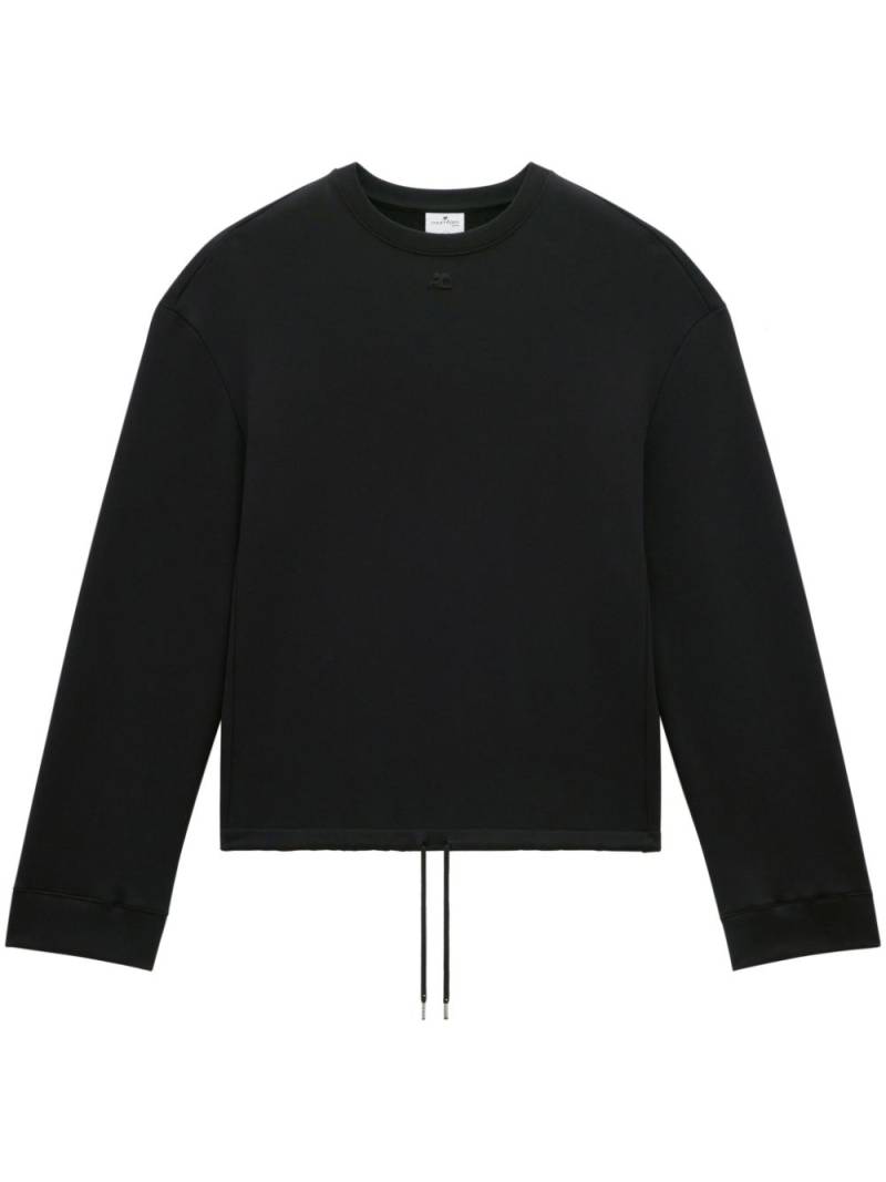 Courrèges elasticated fleece jumper - Black von Courrèges