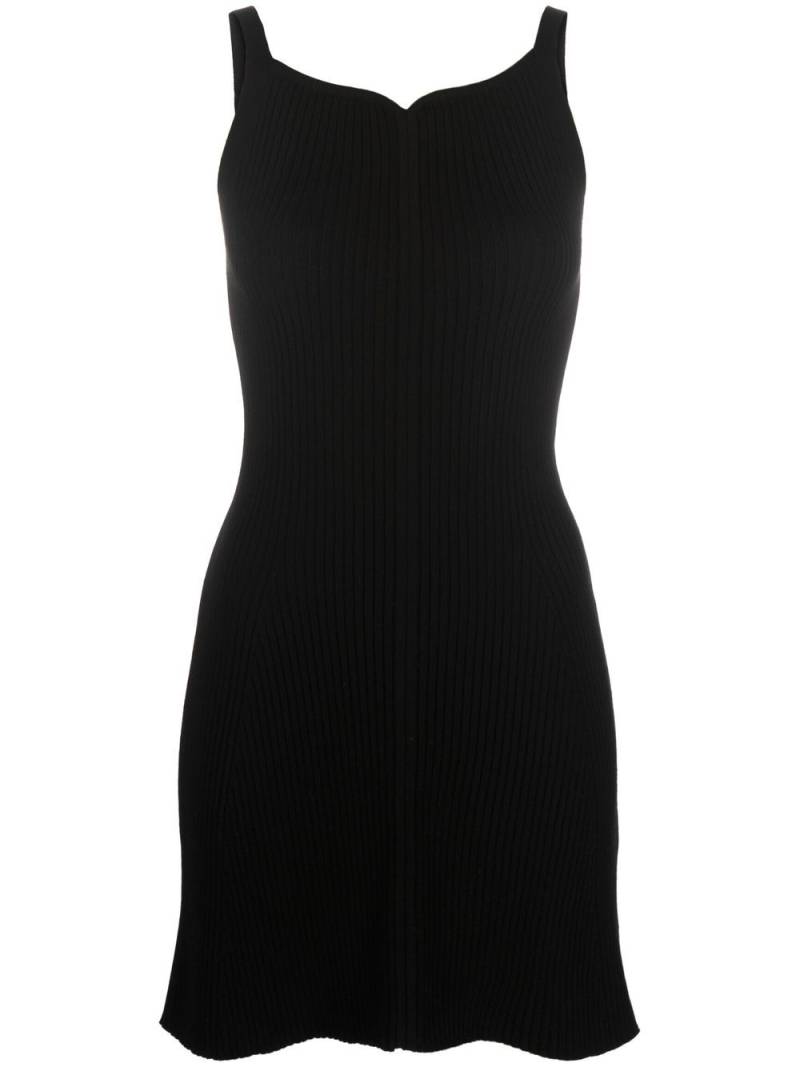 Courrèges fitted sweetheart-neck mini dress - Black von Courrèges