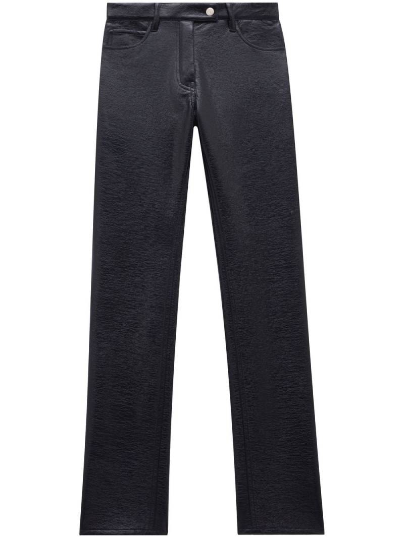 Courrèges five-pocket vinyl straight trousers - Blue von Courrèges