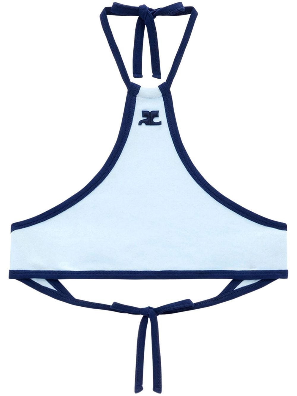 Courrèges halterneck cropped top - Blue von Courrèges