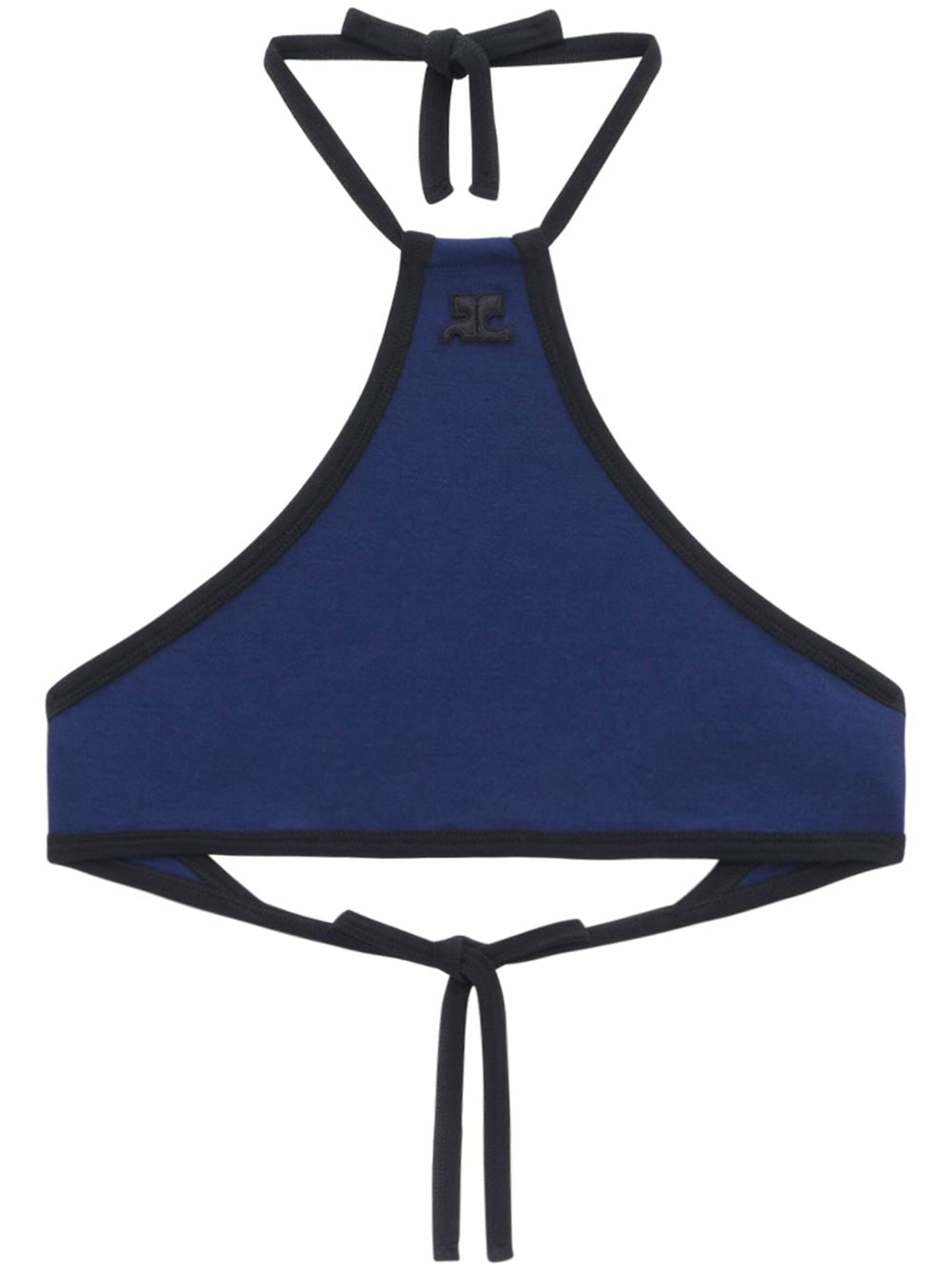 Courrèges halterneck cropped top - Blue von Courrèges