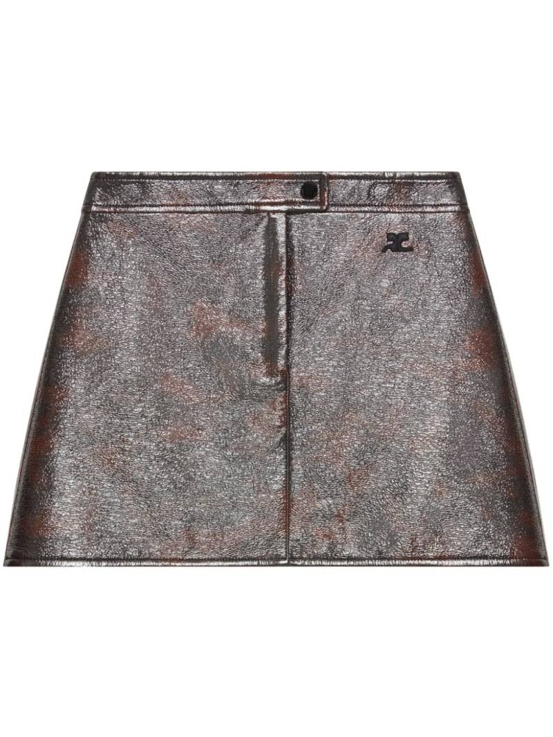 Courrèges high-waisted miniskirt - Brown von Courrèges