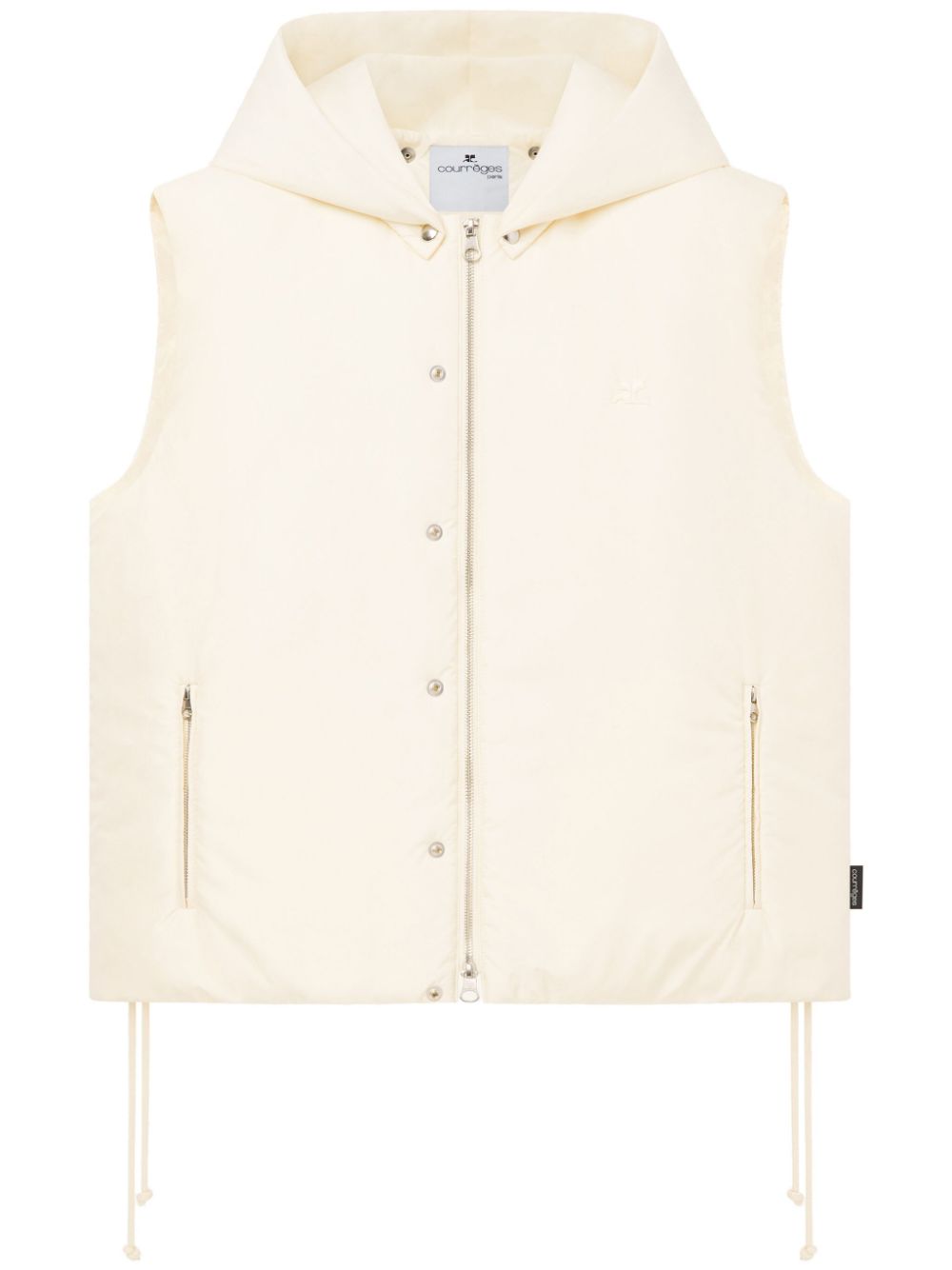 Courrèges hooded padded gilet - Neutrals von Courrèges