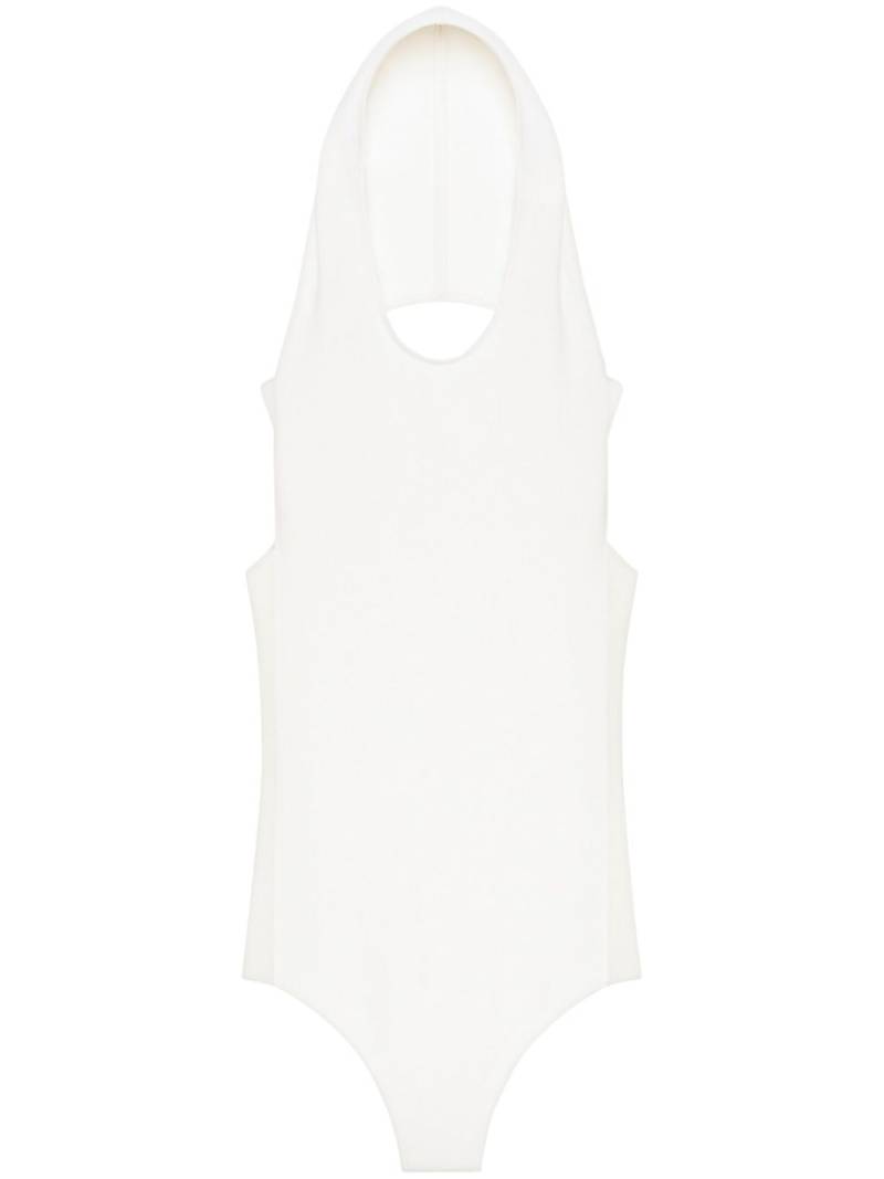 Courrèges illusion hooded bodysuit - White von Courrèges