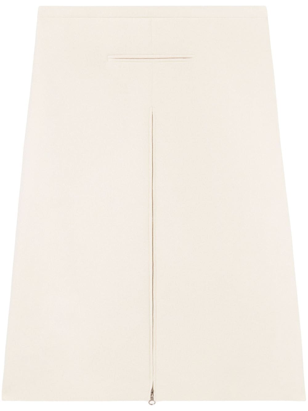 Courrèges layered front-zip midi skirt - Neutrals von Courrèges