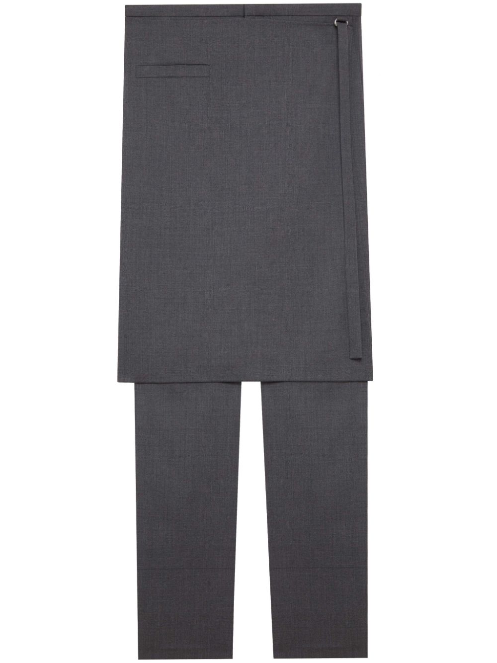 Courrèges layered-overskirt tailored trousers - Grey von Courrèges