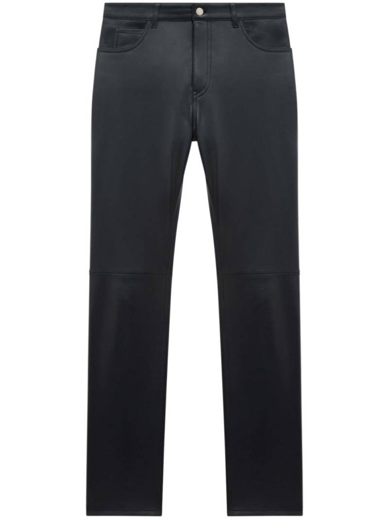 Courrèges leather straight-leg trousers - Black von Courrèges