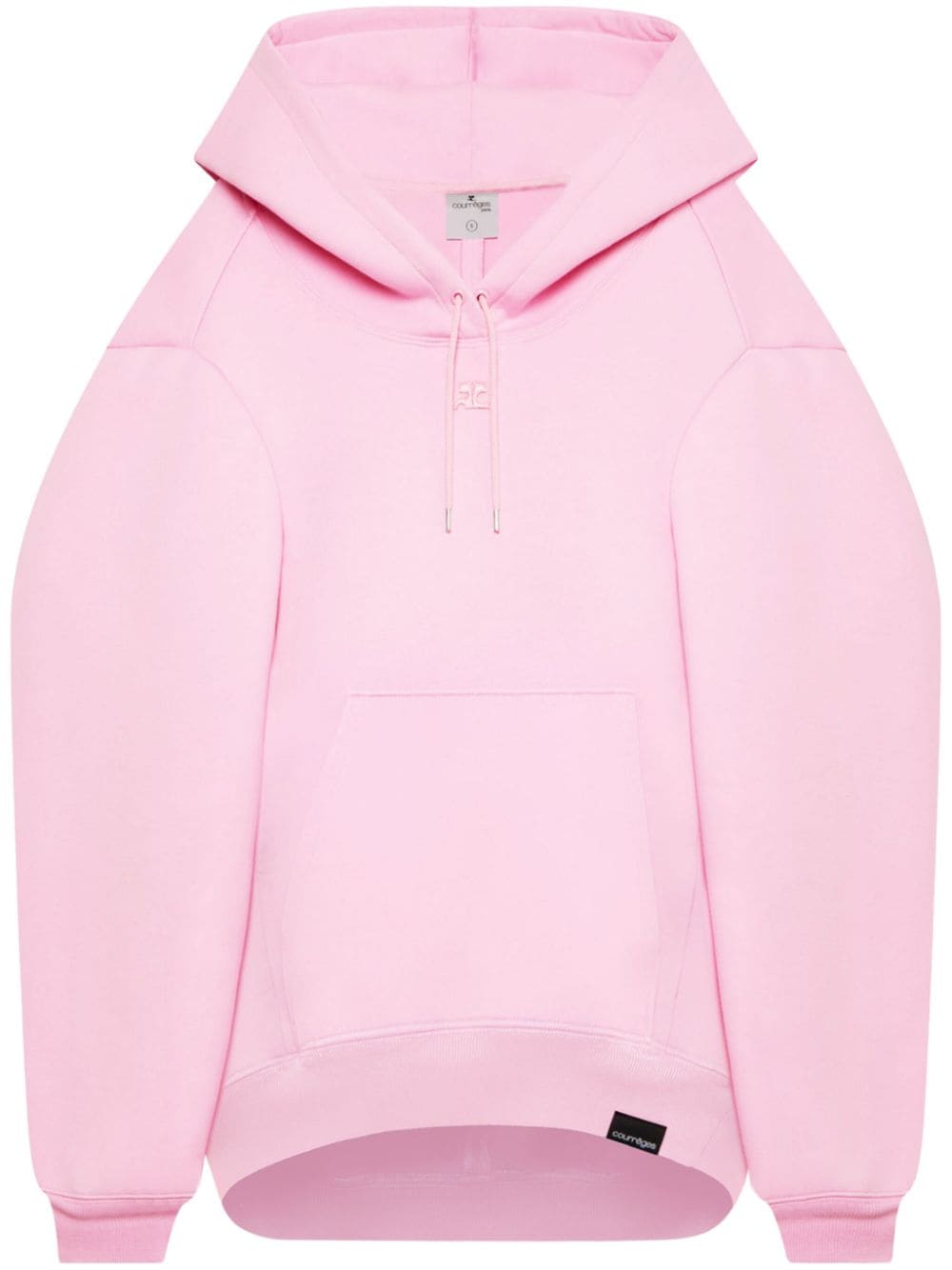 Courrèges logo-embroidered hooded minidress - Pink von Courrèges