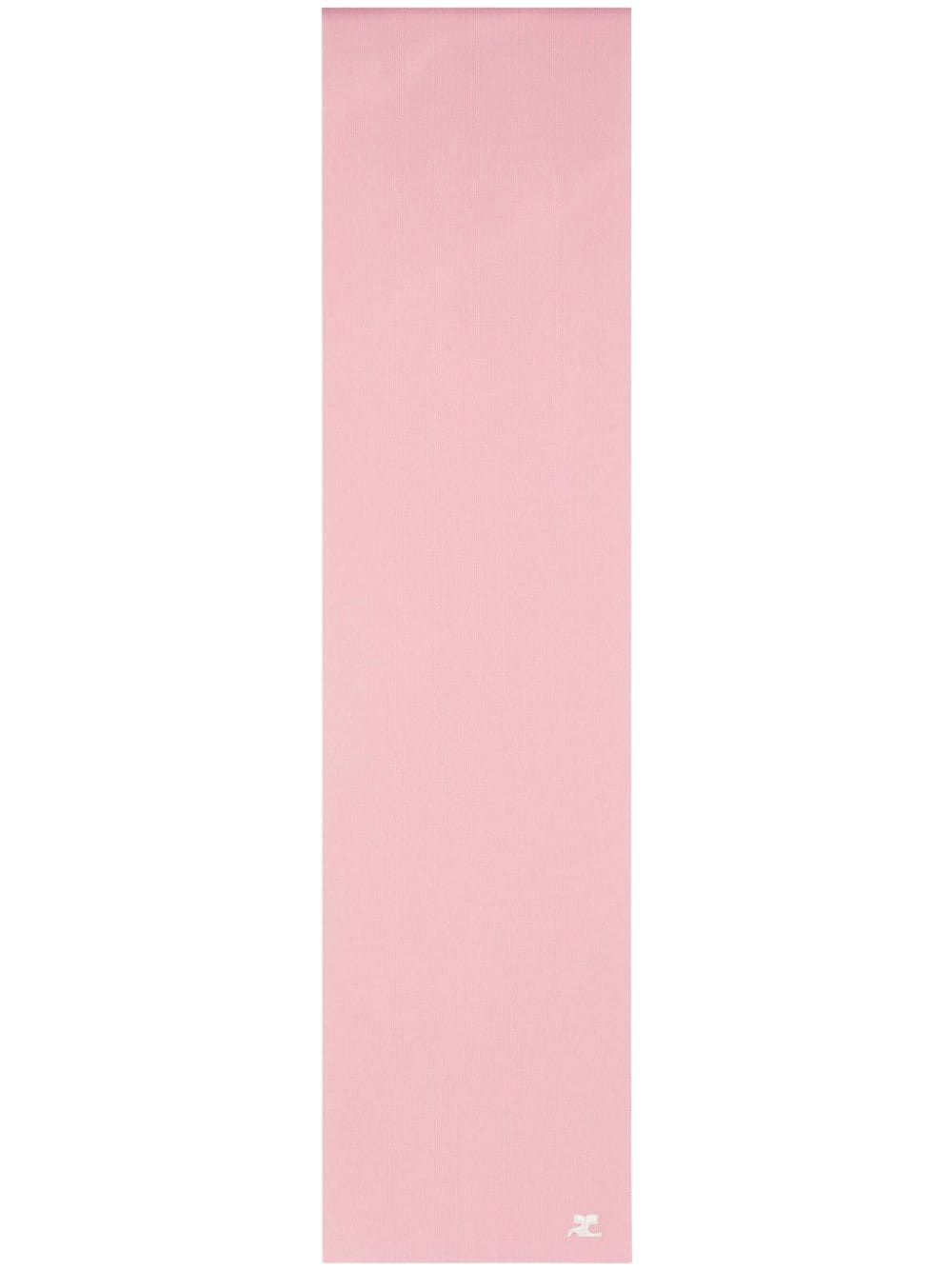 Courrèges logo-embroidered knitted scarf - Pink von Courrèges