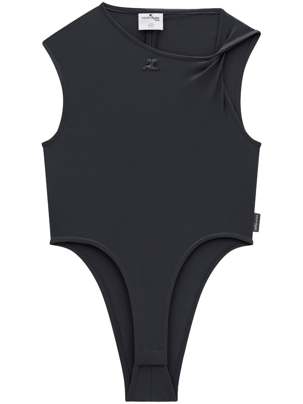 Courrèges logo patch body - Black von Courrèges