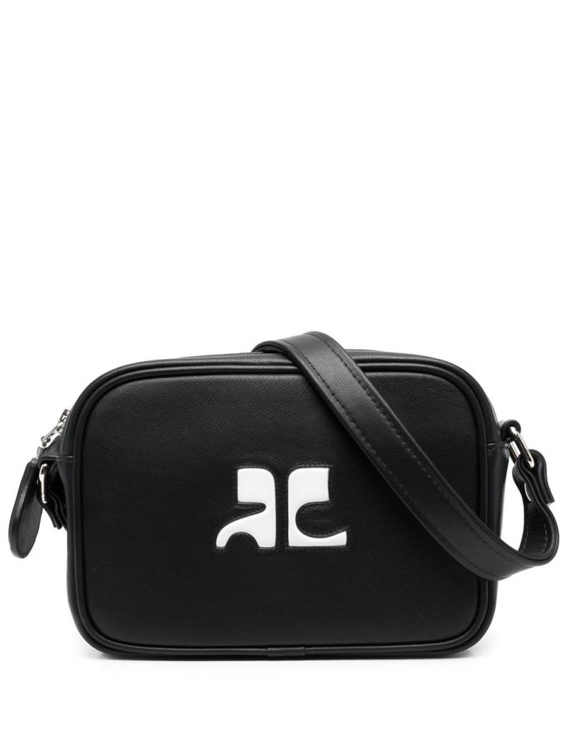 Courrèges logo-patch crossbody bag - Black von Courrèges