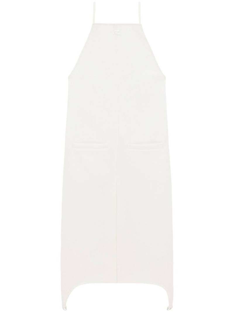 Courrèges logo-patch sleeveless midi dress - White von Courrèges