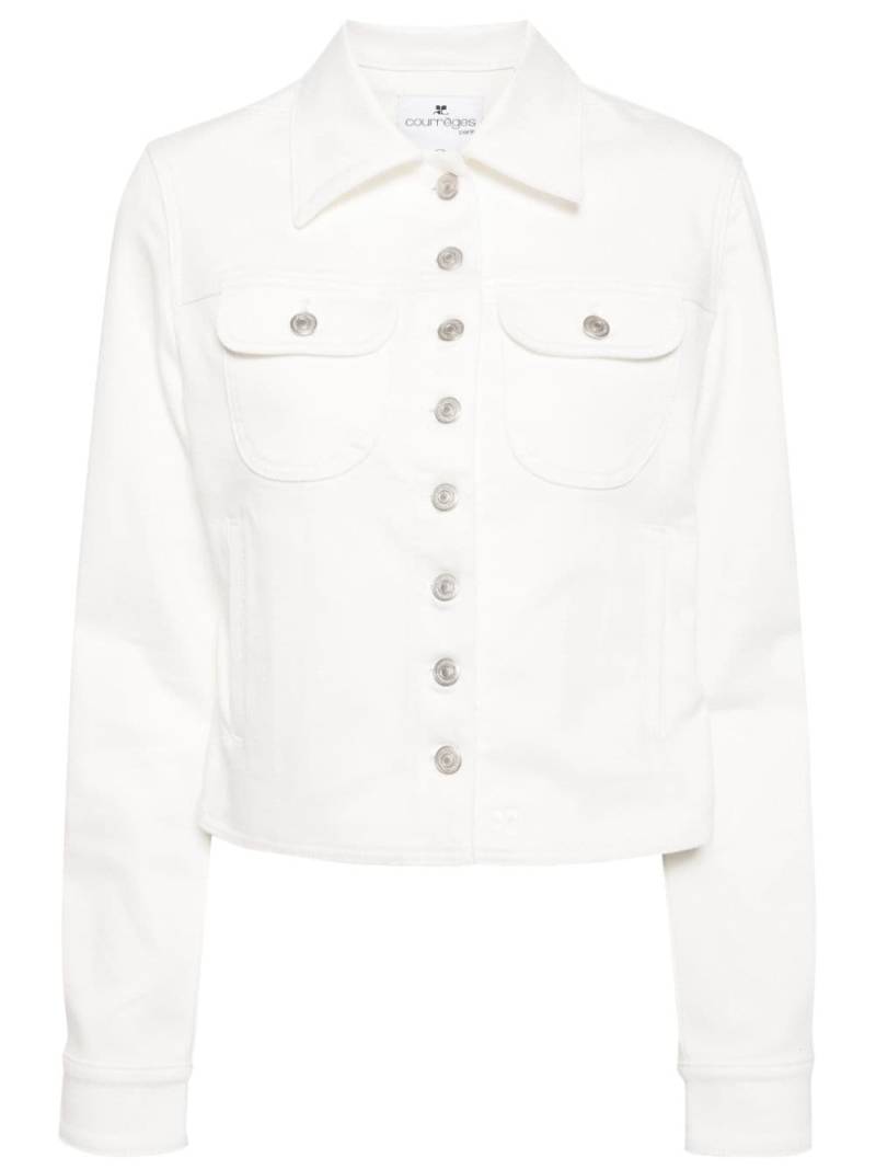 Courrèges long-sleeve denim jacket - White von Courrèges