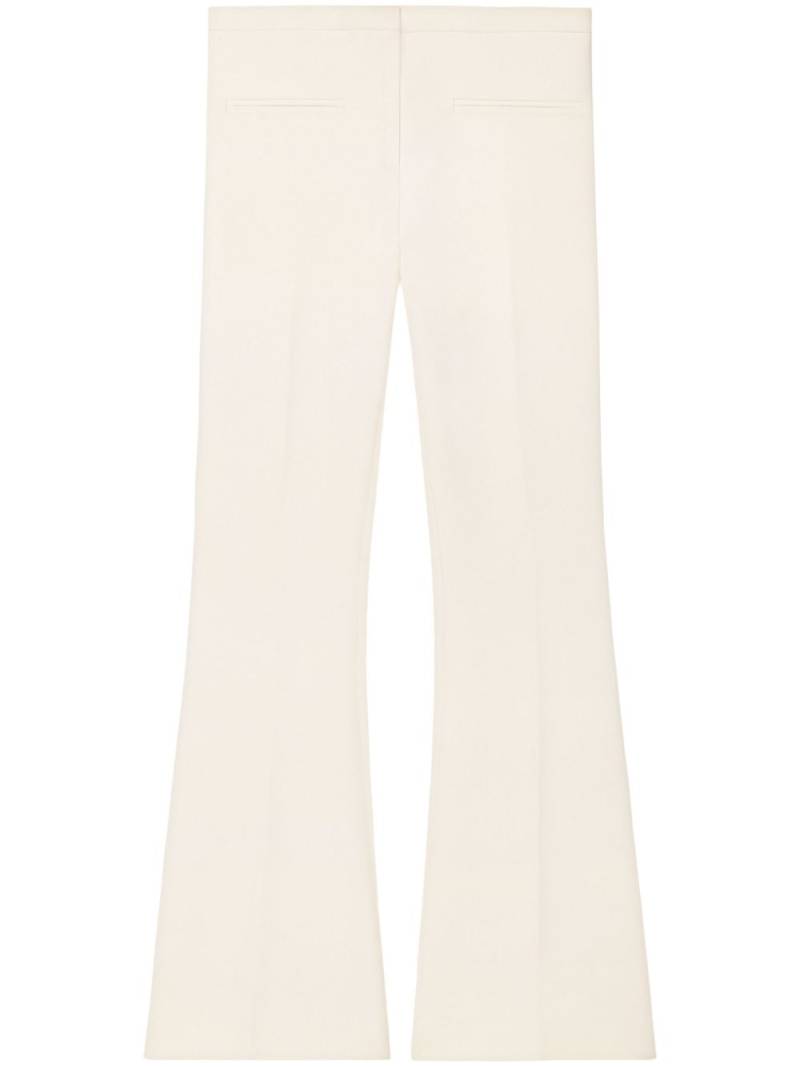 Courrèges low-rise flared crepe trousers - Neutrals von Courrèges