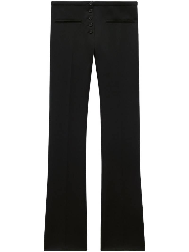 Courrèges low-rise flared trousers - Black von Courrèges