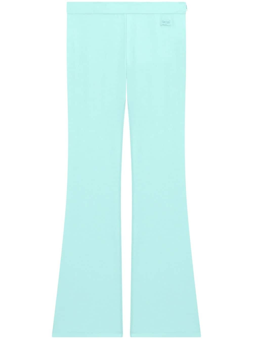 Courrèges low-rise flared trousers - Blue von Courrèges