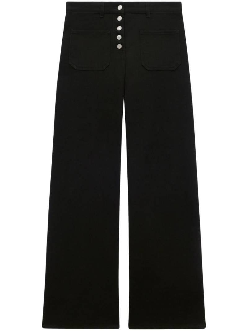 Courrèges low-rise wide-leg jeans - Black von Courrèges